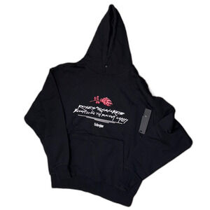 Civil Regime Hoodie Medium Black Roses From Concrete Blooming Through Chaos RFC